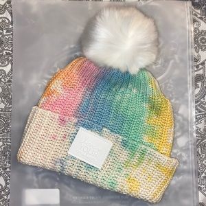 Love Your Melon Rainbow Pom Beanie